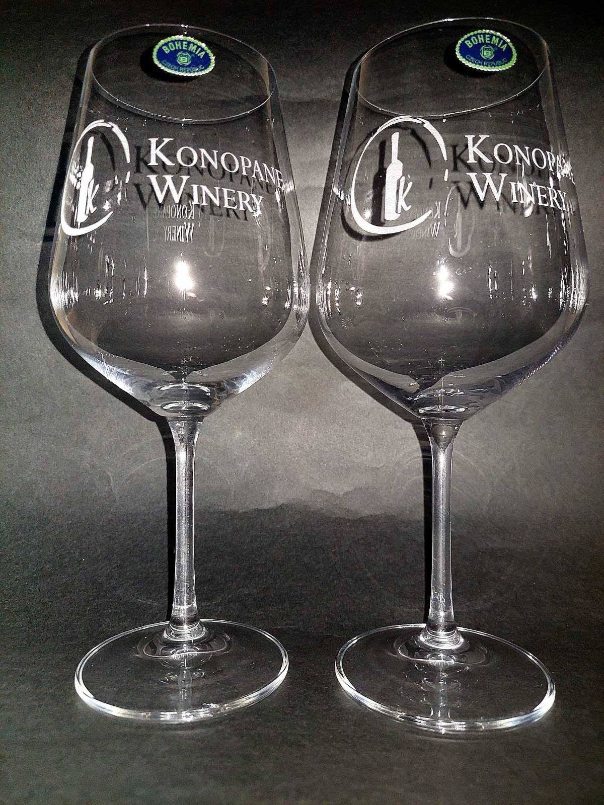 Гравирани винени чаши с лого на винарна