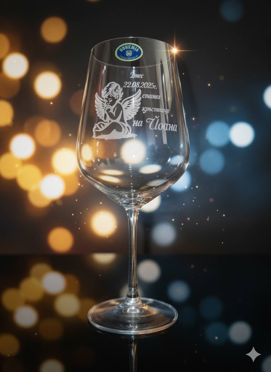 Гравирани чаши за Кръстници