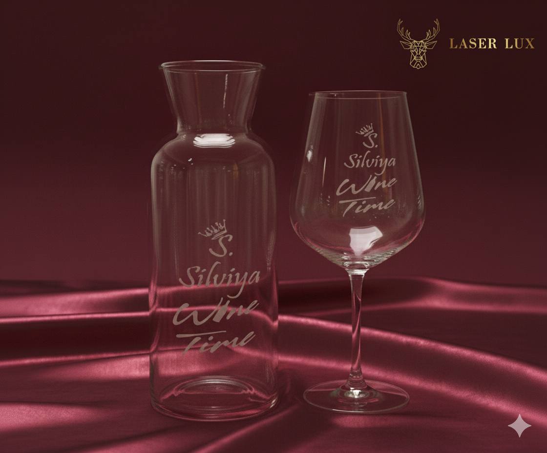 Персонализирана гарафа с чаша за вино Wine time